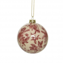 Pallina color perla con decori