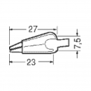 Coccodrillo isolato rosso L.27