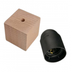 Portalampade con rivestimento legno