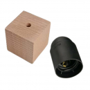 Portalampade con rivestimento legno