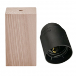 Portalampade con rivestimento legno