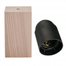 Portalampade con rivestimento legno
