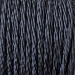 Cavo treccia in tessuto nero 3x0,75