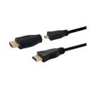 Cavo micro HDMI am/dM 3M con adattatore