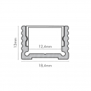 Profilo in alluminio argento con