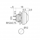 Interruttore pulsante 1P (on)/off a