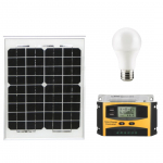 Kit fotovoltaico 15W-12V con regolatore e lampade led