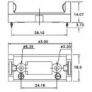 Portapile per 1 CR123 da circuito stampato