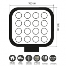 Faretto Led 48W 12/24V per barca auto camper