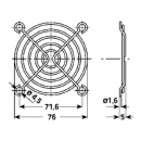 Griglia di protezione ventole 80X80