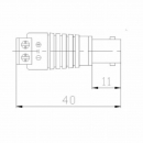 Adattatore BNC Femmina/Morsetto 2P.