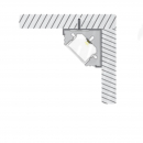 Profilo alluminio bianco ad angolo