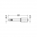 Adattatore spina 6,3mm/presa 3,5