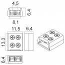 Connettore ad avvitare strip 8mm