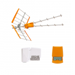 Kit antenna V Zenit UHF+amplificator