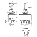 Deviatore miniatura quadripolare ON-