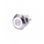 Pulsante antivandalo (ON)OFF 19mm Led Bianco, 12V