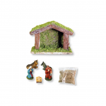 Kit capanna + paglia+ 5 statuine
