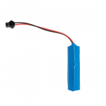 Batteria al Litio 3,7V 2200mAh con connettore, modello 18650