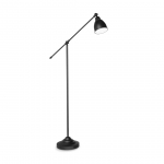 Piantana Newton nera in metallo 150cm E27 lampadina non inclusa