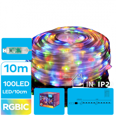Catena 100 microled multicolor 10mt