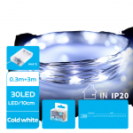 Catena 30 microled bianco 3metri