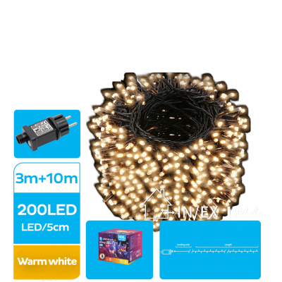 Catena luminosa 200led bianco caldo