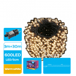 Catena luminosa 600 led bianco caldo