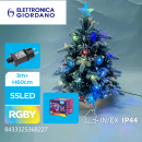 Albero di Natale luminoso 55led RGB con decori 60cm 220V