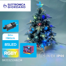 Albero di Natale luminoso con decori 90cm 8 giochi luce 220V