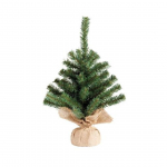 Albero di natale verde 45cm con sacco di juta