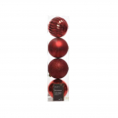 Box 4 palline in plastica rosse
