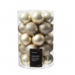 Box 34 palline in plastica color perla diametro 8cm