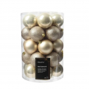 Box 34 palline in plastica color perla diametro 8cm