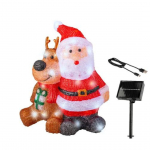 Babbo Natale e renna luminosa