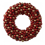 Ghirlanda con perline rosse e perla diametro 33cm