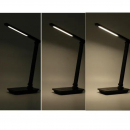 Lampada da tavolo nera con ricarica