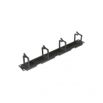 Distributore cavi orizzontale foro passante, 4anelli Rack19"1U