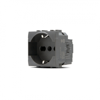 Presa Schuko Unel Art814N Nero