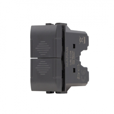 Doppio Pulsante 10A250V Art827N nero