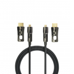 Cavo HDMI attivo in fibra ottica con adattatore micro HDMI/HDMI, 50 metri