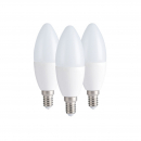 Kit 3 lampadine oliva E14 8W luce