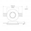Supporto in gesso ceramico da incass