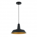 Lampadario pendente 1xE27 nero