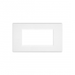 Placca 4 posti bianco compatibile