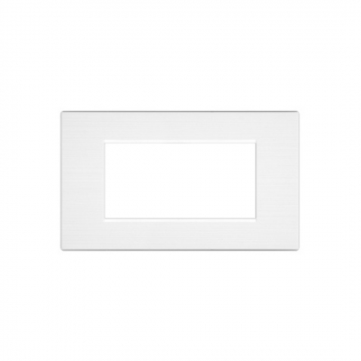 Placca 4 posti bianco compatibile