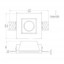 Supporto in gesso 120x120mm da