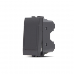 Deviatore unipolare 16A-250V nero
